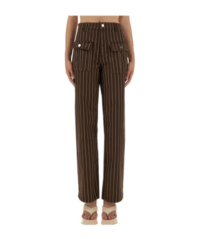BAUM UND PFERDGARTEN BAUM UND PFERDGARTEN PINSTRIPE WIDE LEG JEANS