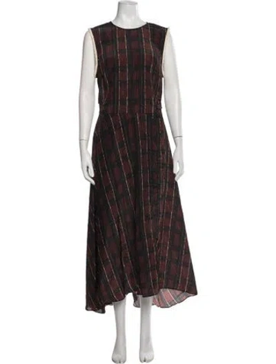 Pre-owned Baum Und Pferdgarten Plaid Print Midi Length Dress In Multicolor