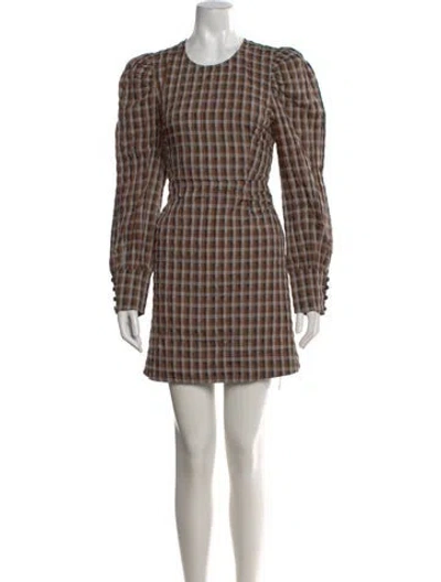 Pre-owned Baum Und Pferdgarten Plaid Print Mini Dress In Multi