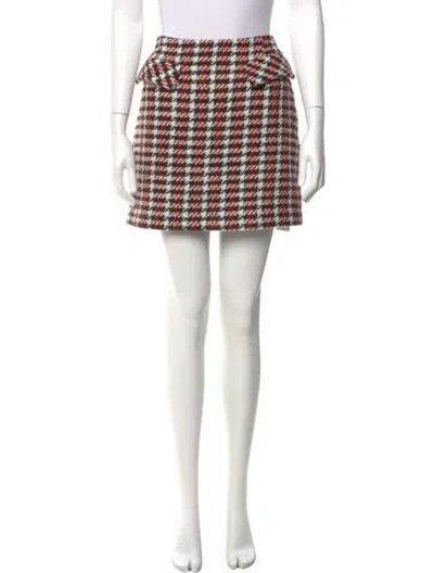 Pre-owned Baum Und Pferdgarten Plaid Print Mini Skirt In Black