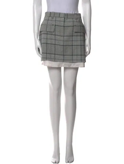 Pre-owned Baum Und Pferdgarten Plaid Print Mini Skirt W/ Tags In Black
