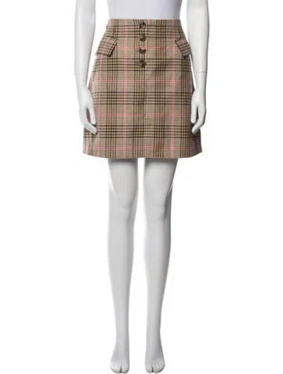 Pre-owned Baum Und Pferdgarten Plaid Print Mini Skirt W/ Tags In Multi