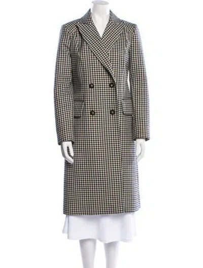 Pre-owned Baum Und Pferdgarten Plaid Print Peacoat In Neutral