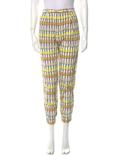 Pre-owned Baum Und Pferdgarten Plaid Print Skinny Leg Pants In Multi