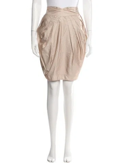 Pre-owned Baum Und Pferdgarten Pleated Accents Mini Skirt In Neutrals