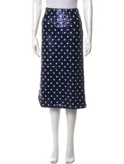 Pre-owned Baum Und Pferdgarten Polka Dot Print Knee-length Skirt In Blue