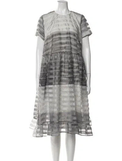 Pre-owned Baum Und Pferdgarten Polka Dot Print Midi Length Dress In Gray