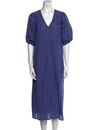 Pre-owned Baum Und Pferdgarten Polka Dot Print Midi Length Dress In Multi