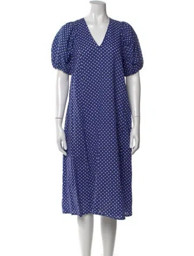 Pre-owned Baum Und Pferdgarten Polka Dot Print Midi Length Dress In Multi