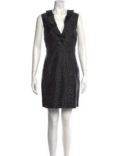 Pre-owned Baum Und Pferdgarten Polka Dot Print Mini Dress In Black