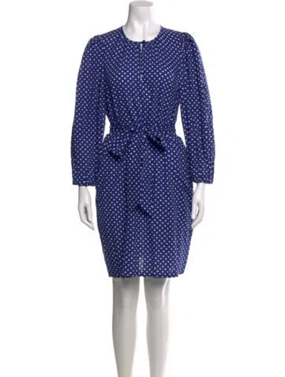 Pre-owned Baum Und Pferdgarten Polka Dot Print Mini Dress In Blue