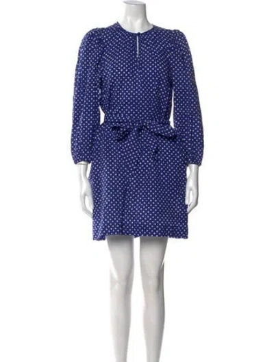Pre-owned Baum Und Pferdgarten Polka Dot Print Mini Dress In Blue