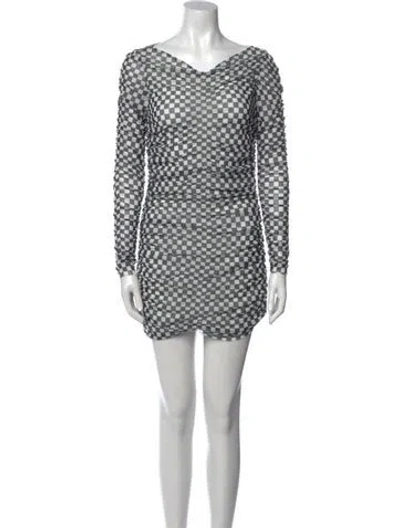 Pre-owned Baum Und Pferdgarten Polka Dot Print Mini Dress In Neutral