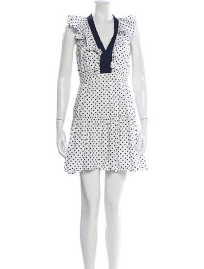 Pre-owned Baum Und Pferdgarten Polka Dot Print Mini Dress In White