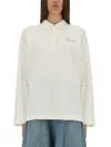 Baum Und Pferdgarten Jeanne Long-sleeve Polo Shirt In White