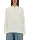 Baum Und Pferdgarten Jeanne Long-sleeve Polo Shirt In White