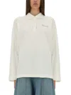 Baum Und Pferdgarten Jeanne Long-sleeve Polo Shirt In White