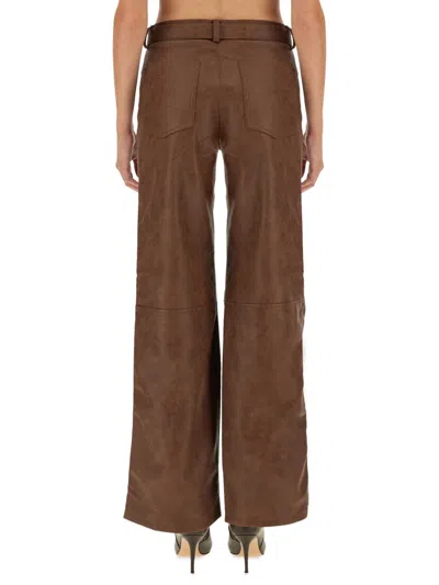 Baum Und Pferdgarten Polyurethane Regular Fit Trousers In Brown
