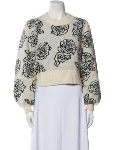 Pre-owned Baum Und Pferdgarten Printed Crew Neck Sweater In Neutral