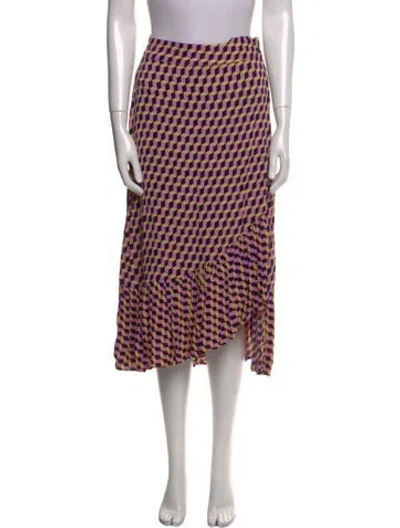 Pre-owned Baum Und Pferdgarten Printed Knee-length Skirt In Blue