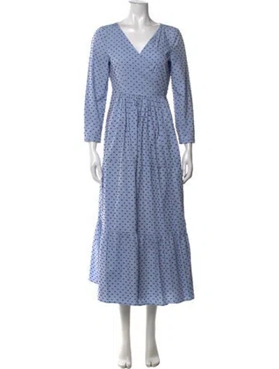 Pre-owned Baum Und Pferdgarten Printed Long Dress In Blue