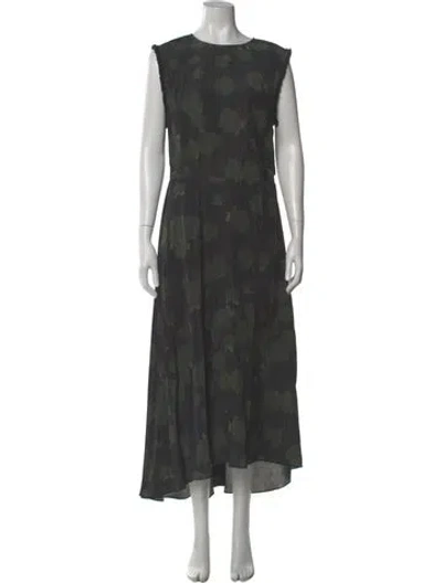 Pre-owned Baum Und Pferdgarten Printed Long Dress In Gray