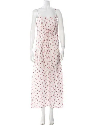 Pre-owned Baum Und Pferdgarten Printed Long Dress In Pink