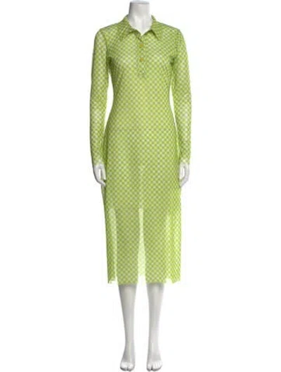 Pre-owned Baum Und Pferdgarten Printed Long Dress W/ Tags In Green