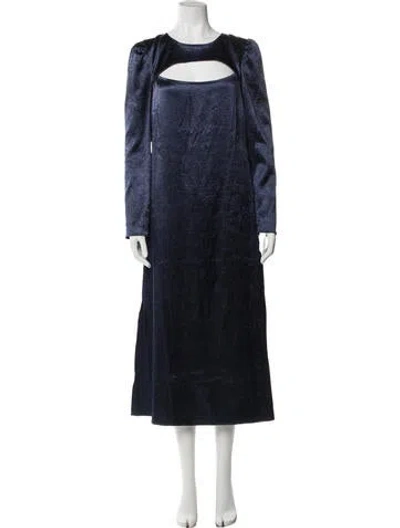 Pre-owned Baum Und Pferdgarten Printed Midi Length Dress In Blue