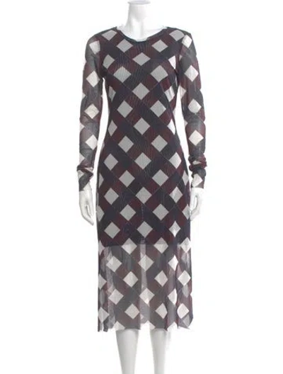 Pre-owned Baum Und Pferdgarten Printed Midi Length Dress In Blue