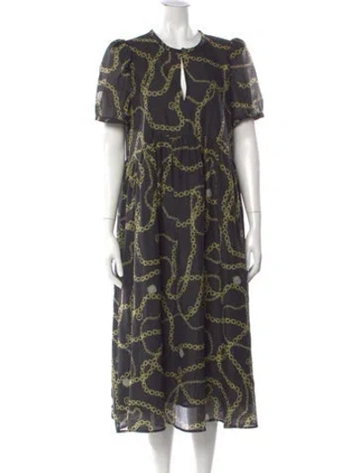 Pre-owned Baum Und Pferdgarten Printed Midi Length Dress In Multi