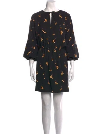 Pre-owned Baum Und Pferdgarten Printed Mini Dress In Black