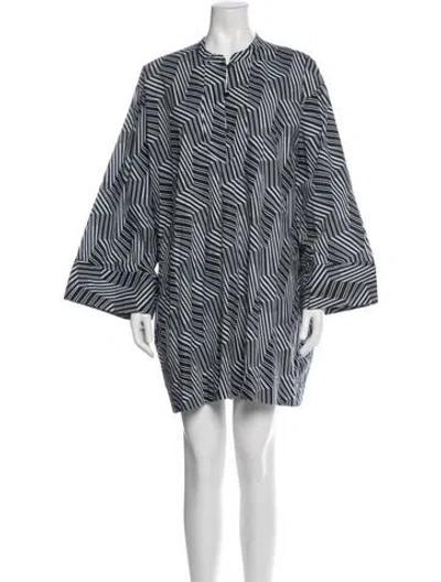Pre-owned Baum Und Pferdgarten Printed Mini Dress In Blue