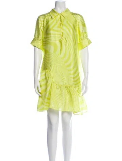 Pre-owned Baum Und Pferdgarten Printed Mini Dress In Green