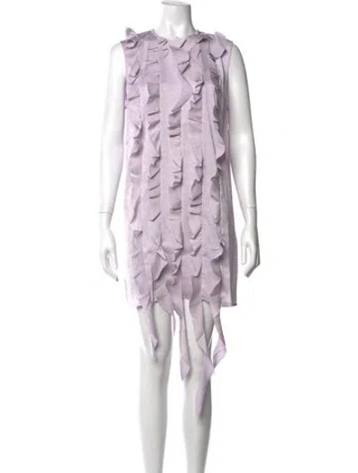 Pre-owned Baum Und Pferdgarten Printed Mini Dress In Purple