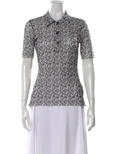 Pre-owned Baum Und Pferdgarten Printed Short Sleeve Polo In Multi
