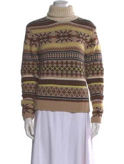 Pre-owned Baum Und Pferdgarten Printed Turtleneck Sweater In Brown