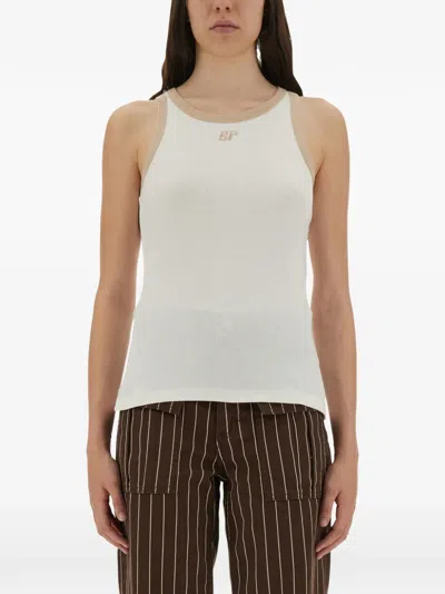 Baum Und Pferdgarten Ribbed Trim Top In White