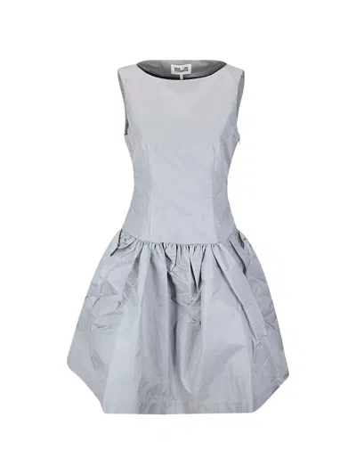 Baum Und Pferdgarten Ruffled Dress In Gray