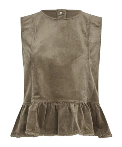 Baum Und Pferdgarten Ruffled Top In Green