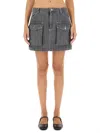 Baum Und Pferdgarten Sali Pinstripe Skirt In Blue