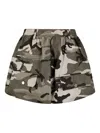 Baum Und Pferdgarten Mini Skirt With Logoed Silver Buttons And Front Pockets In Multi