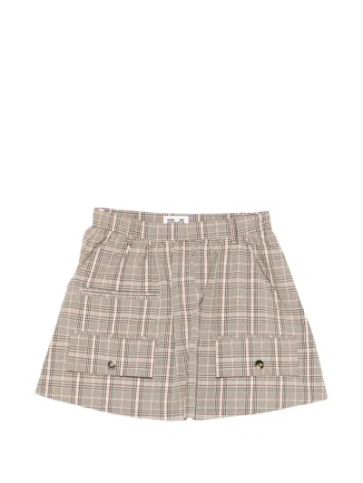 Baum Und Pferdgarten Samaya Checked Mini Skirt In Neutral