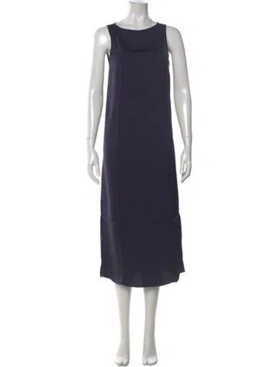 Pre-owned Baum Und Pferdgarten Scoop Neck Midi Length Dress W/ Tags In Blue