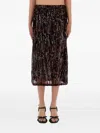 Baum Und Pferdgarten Sequin-embellished Midi Skirt In Black