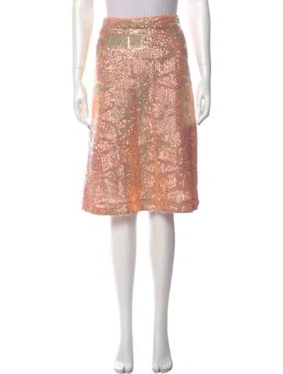 Pre-owned Baum Und Pferdgarten Sequin Embellishments Knee-length Skirt In Pink