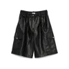 Baum Und Pferdgarten Neeto Faux Leather Shorts Black In Black
