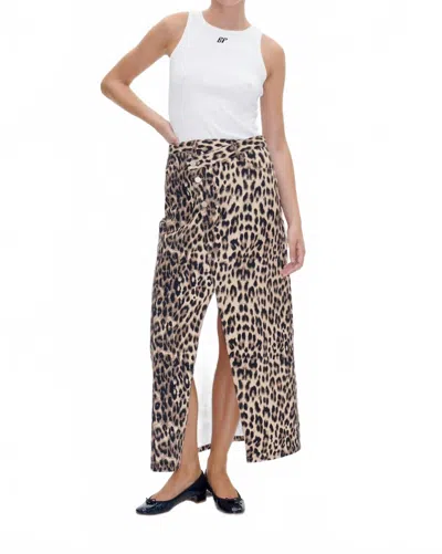 Baum Und Pferdgarten Sigge Skirt In Brown Leopard In Multi