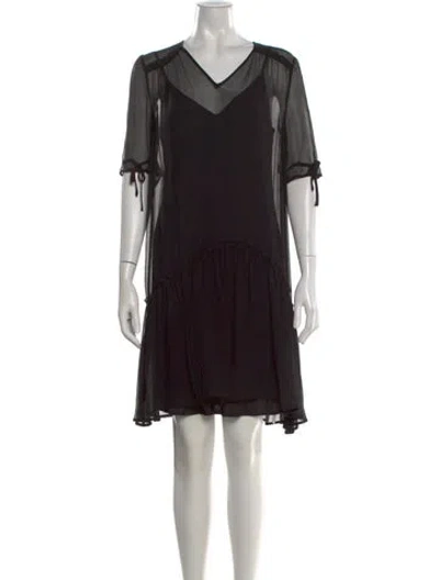 Pre-owned Baum Und Pferdgarten Silk Knee-length Dress In Black