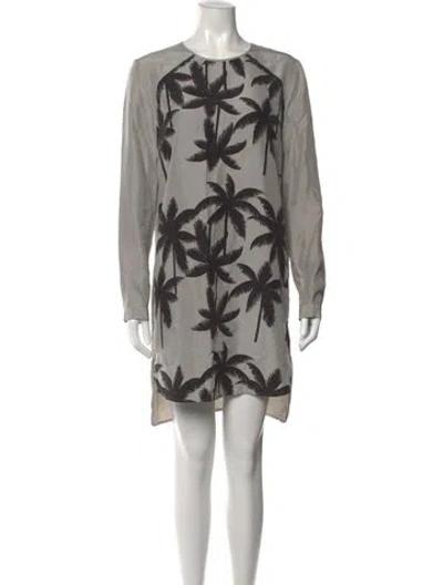 Pre-owned Baum Und Pferdgarten Silk Mini Dress In Gray